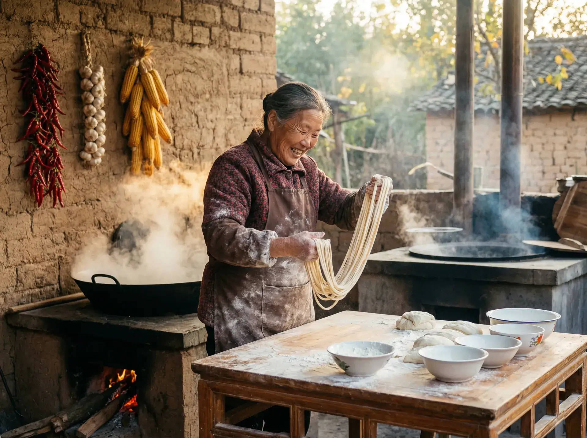 农家大嫂手擀面 - 玉足一区在线观看 乡村美食